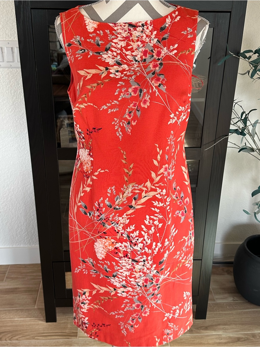 Talbots Coral Floral Sheath Dress - Picture 6 of 9